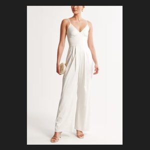Abercrombie & Fitch - Satin Jumpsuit - White